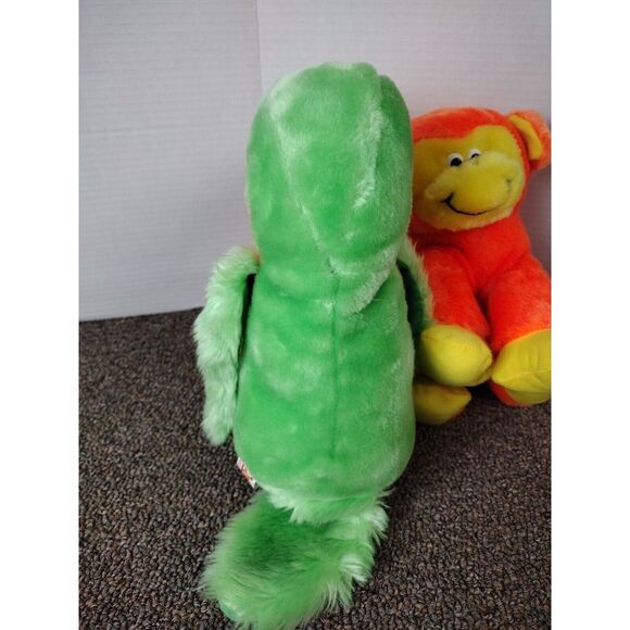 2- Dole Bananimals Orange Banachimp Plush & Green Tucan Vintage 80s Stuffed Toy - Picture 6 of 14